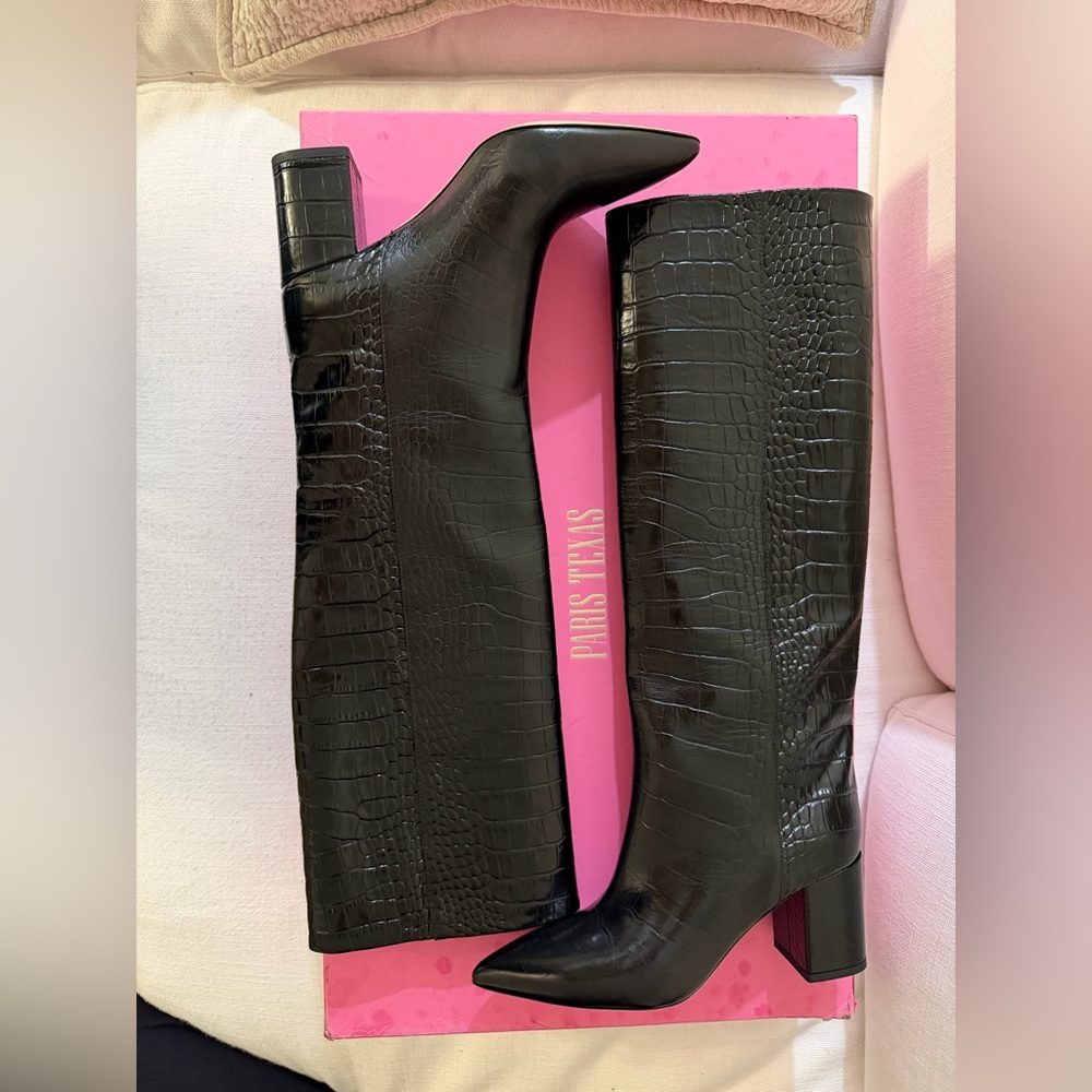 Paris Texas Black Anja Heeled Boots - Picture 5 of 8